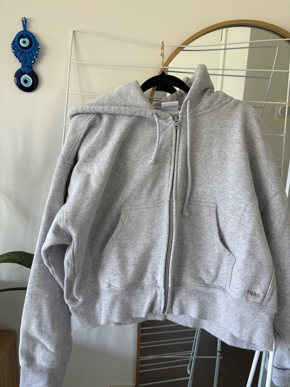 TNA - cozy sweatfleece boyfriend boxy zip hoodie